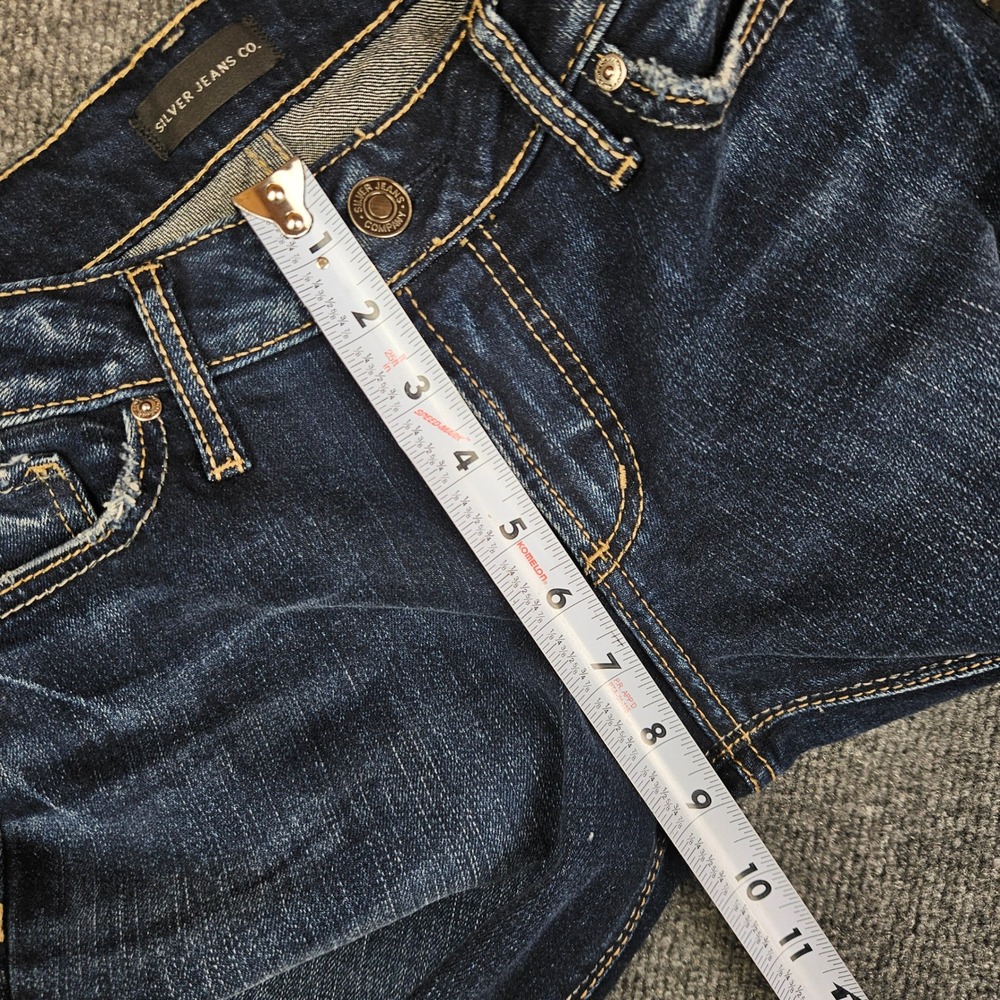 Silver Suki Skinny Jeans Womens 26 Mid Rise Denim Dark Wash Stretch Blue Casual - Picture 4 of 11